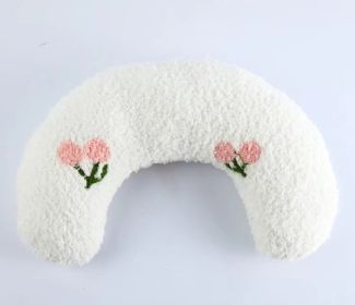 Cat U-shaped Pillow And Dog Protect Cervical Spine (Option: White cherry)