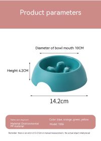 Pet Dog Slow Food Bowl Feeder Color (Option: 142x42mm-Green)