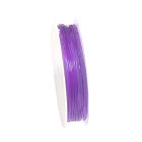 Transparent Crystal Elastic String (Option: Purple-5 M Coil Wide 1mm)