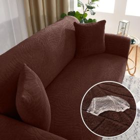 Sofa Cover Elastic All-inclusive Single Double Slipcover Dust Lazy Slipcover (Option: Dark Coffee-1seat90 140cm)