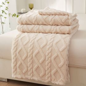 Four Seasons Air Conditioning Sofa Blanket (Option: Ivory White-70x100cm Bare Blanket)