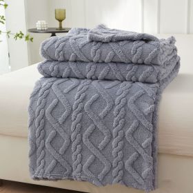 Four Seasons Air Conditioning Sofa Blanket (Option: Gray Blue-70x100cm Bare Blanket)