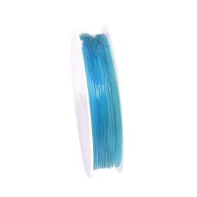 Transparent Crystal Elastic String (Option: Light Blue-5 M Coil Wide 1mm)