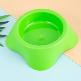 Bottom Non-slip Pet Cat Dog Bowl (Option: Fluorescent Green-Small Size)