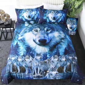 New Pure Cotton Quilt Four-piece Printing Style (Option: Wolf Quilt Cover 3-177x218)