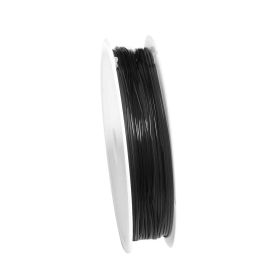 Transparent Crystal Elastic String (Option: Black-5 M Coil Wide 1mm)