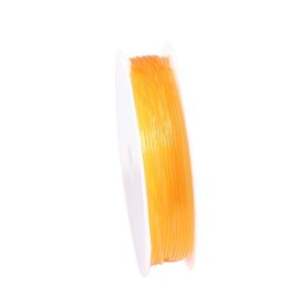 Transparent Crystal Elastic String (Option: Orange-5 M Coil Wide 1mm)