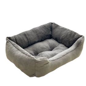 Winter Warm Pet Square Cat Nest (Option: Grey-2XL)